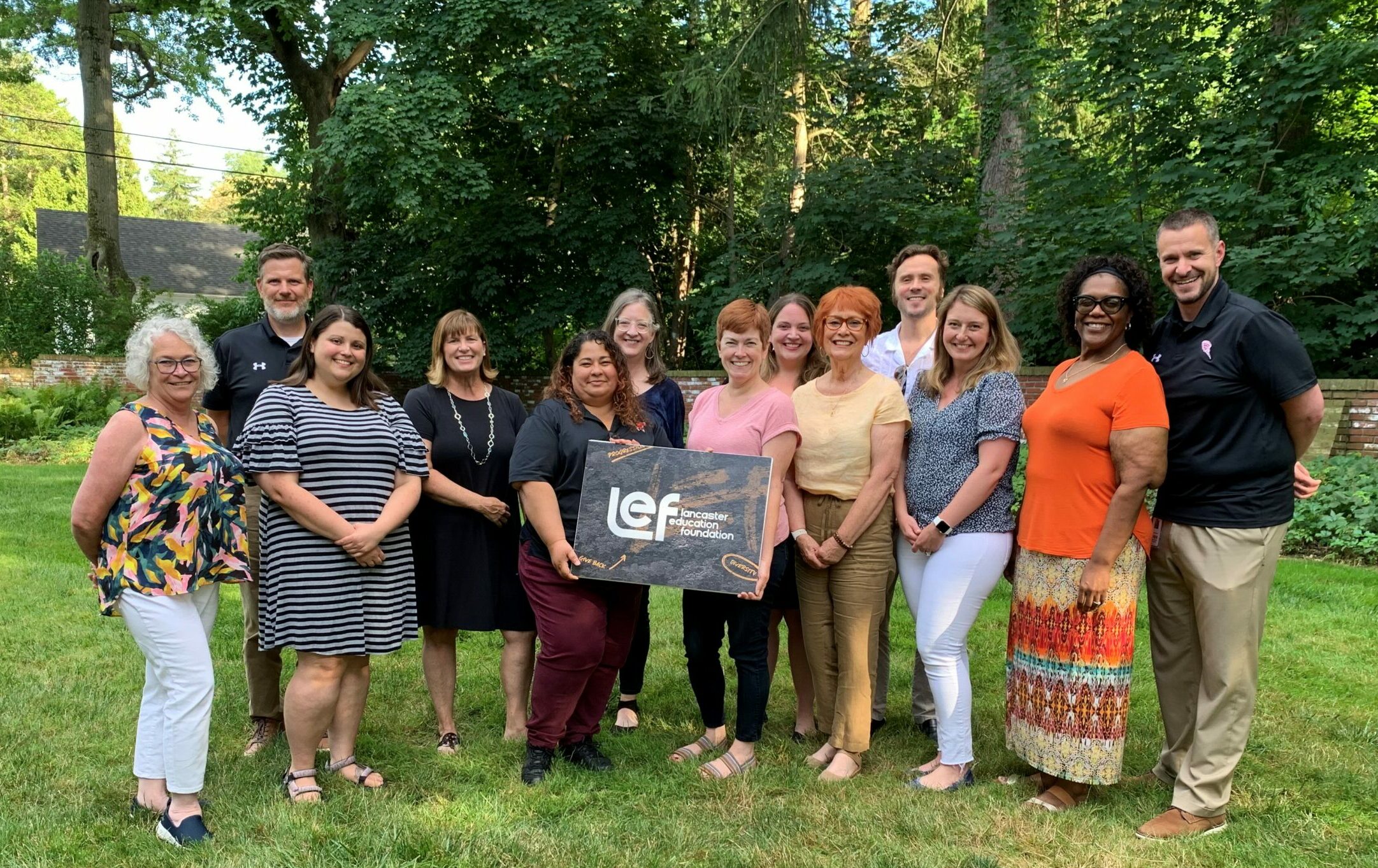 Group photo of the Lancaster Education Foundation board and staff